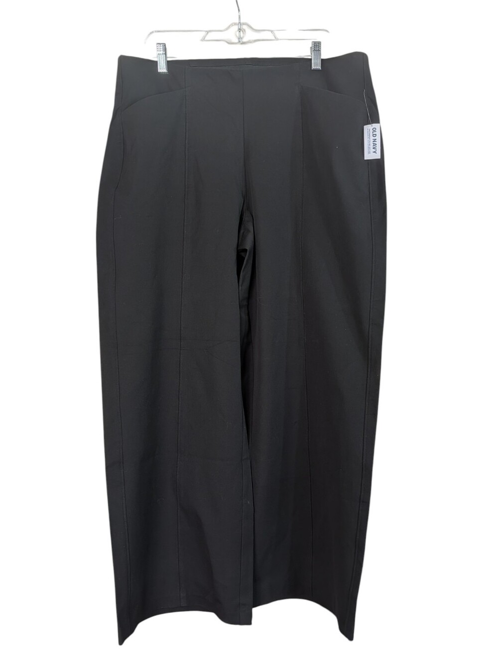 Old Navy High-Rise Pixie Wide Leg Pants XL NWT Black Pull-On Career Stretch - Picture 2 of 9